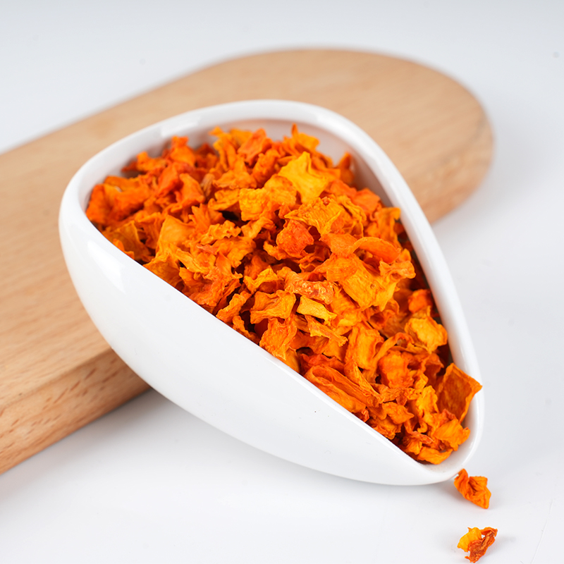 Cubo di zucca disidratato